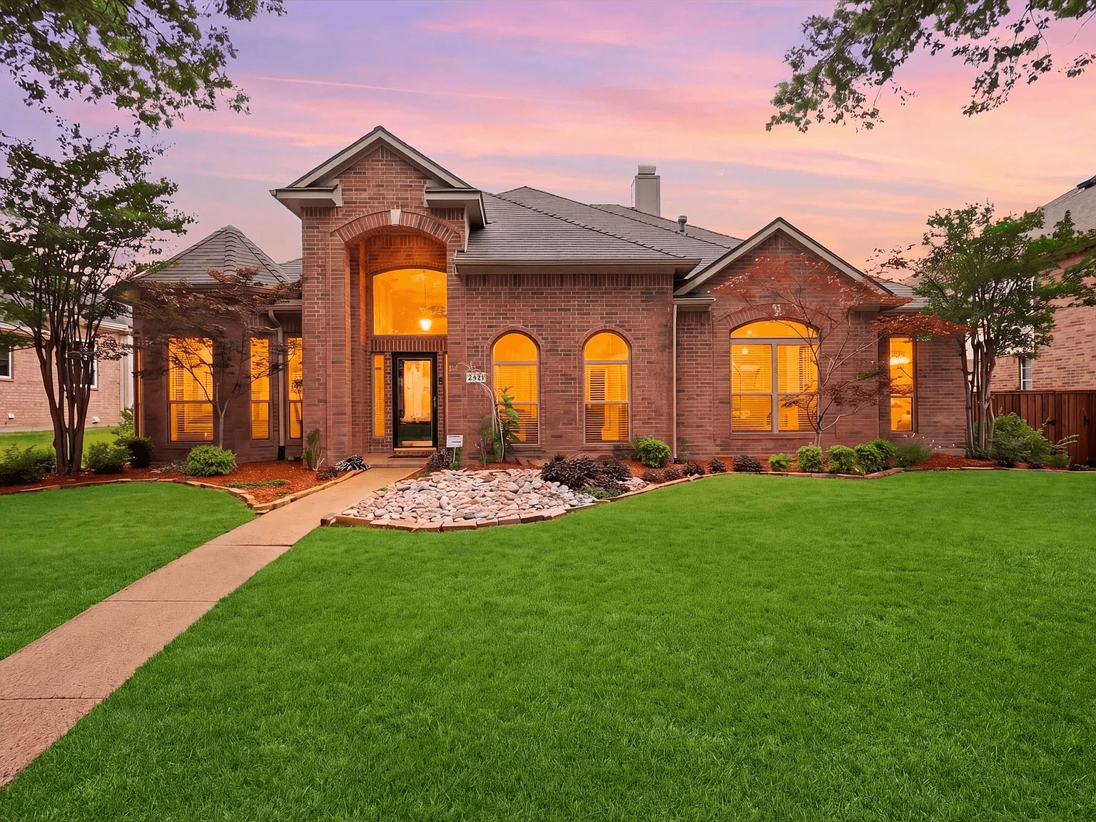 The Oakridge Manor Living residence at dusk