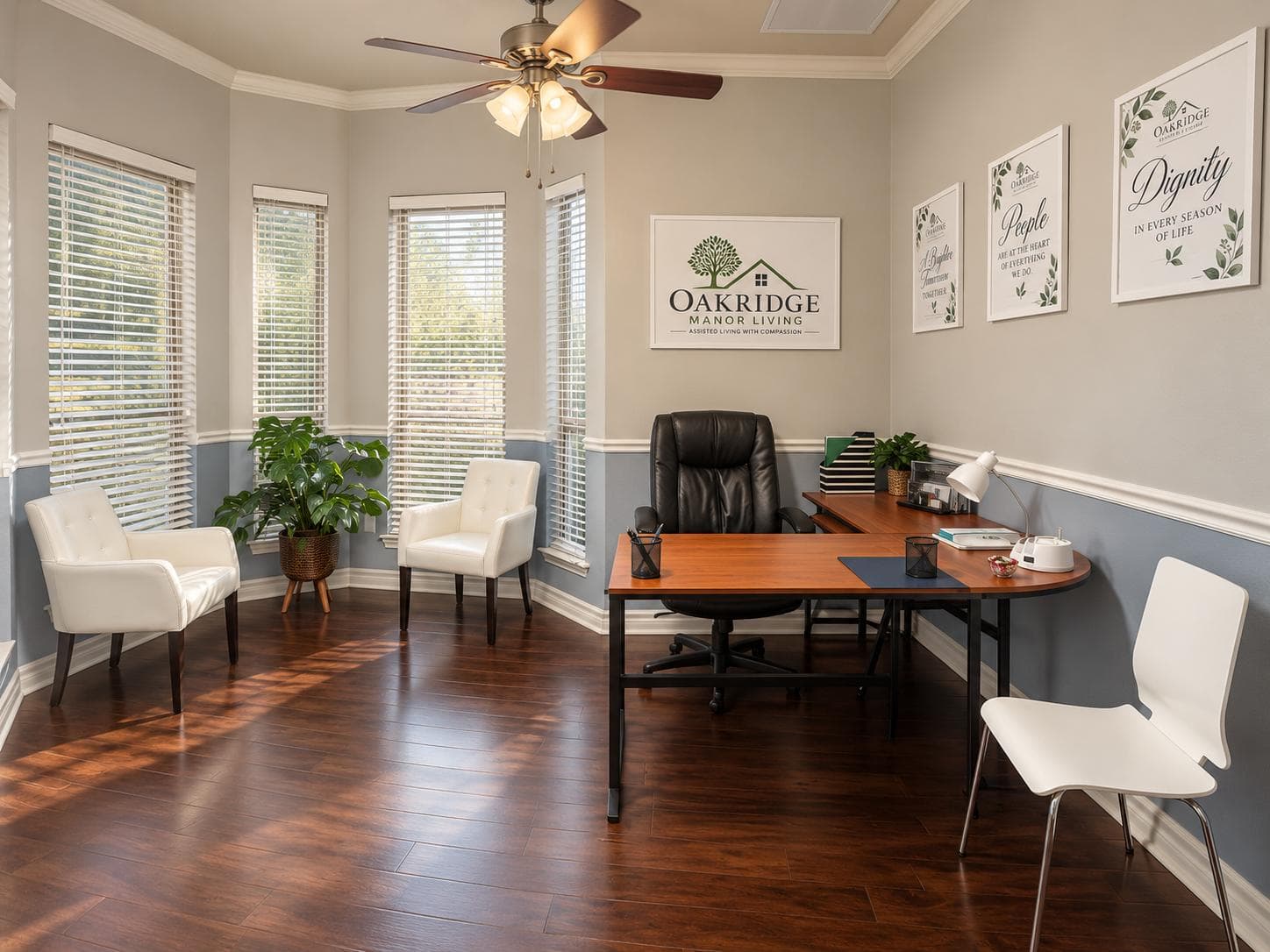 The office at Oakridge Manor Living, where families meet the care team